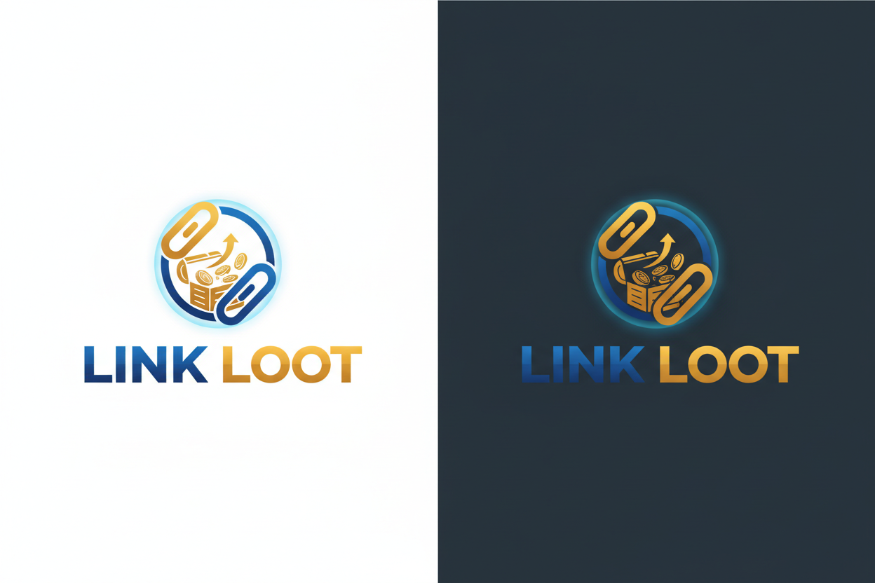 create a logo with name link loot 
